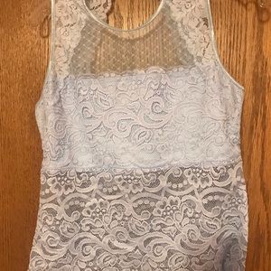 Venus Light blue lace tank top